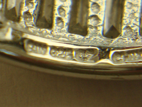 Sterling Silver Band Ring with Baguette CZs - Size 6 - Pre-Owned Sparkle