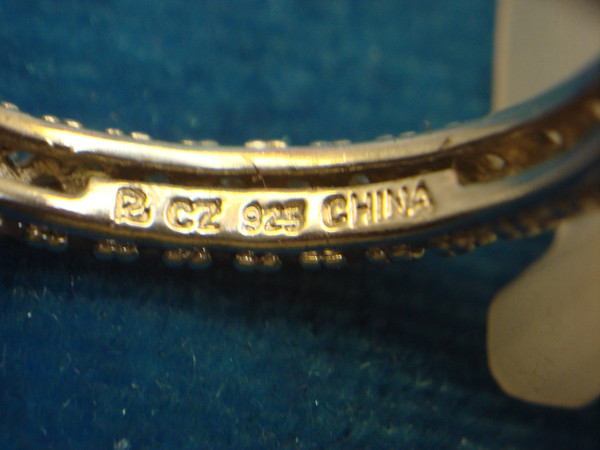 Sterling Silver Ring with Round CZs, Size 7 3/4 - Elegant Cubic Zirconia Band