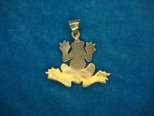 Sterling Silver Frog Pendant - Mexico 925 - Vintage Charm