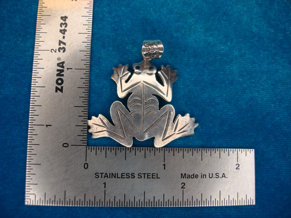 Sterling Silver Frog Pendant - Mexico 925 - Vintage Charm
