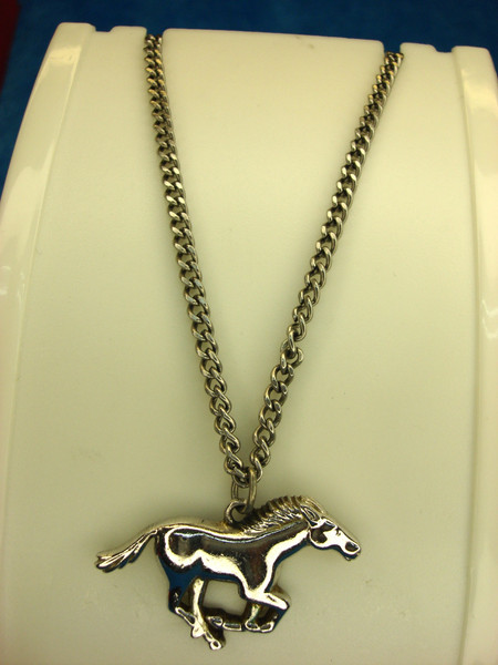 Vintage Avon Silver-Tone Horse Necklace - Elegant & Intriguing Pendant