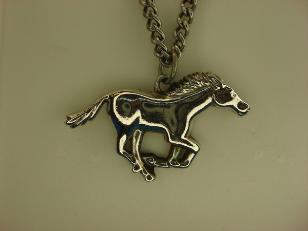 Vintage Avon Silver-Tone Horse Necklace - Elegant & Intriguing Pendant