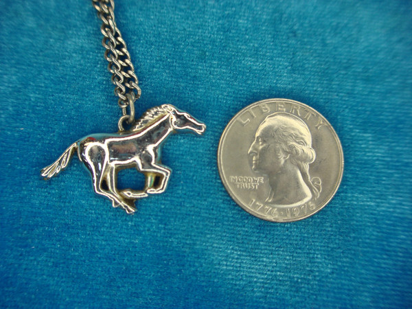 Vintage Avon Silver-Tone Horse Necklace - Elegant & Intriguing Pendant