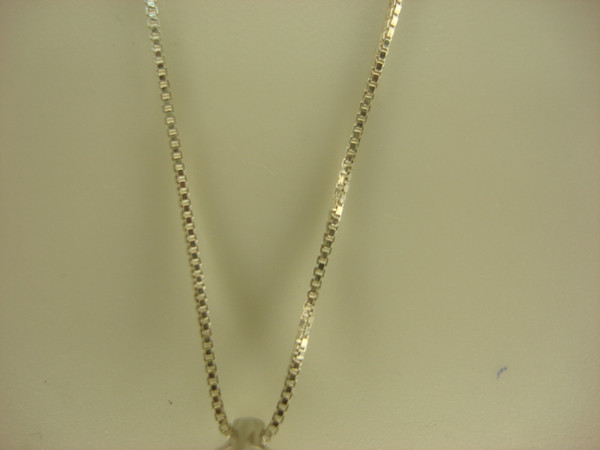 Sparkly Sterling Silver CZ Pendant with Box Chain - 7mm & 9mm Cubic Zirconia