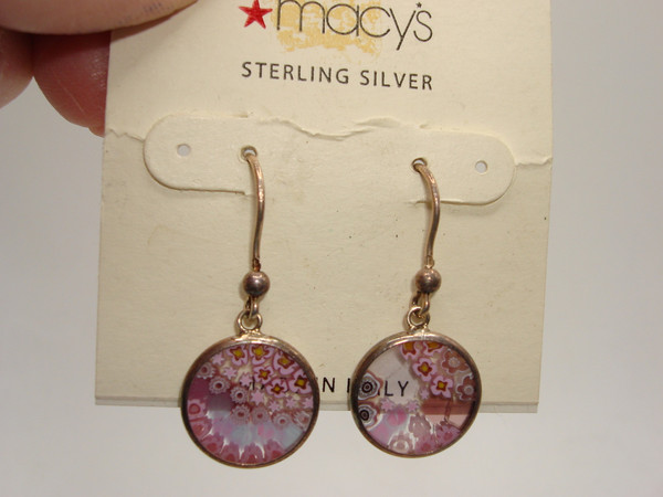 Vintage Millie Fiore Sterling Silver Earrings (ITALY 925) - New Old Stock Macy's