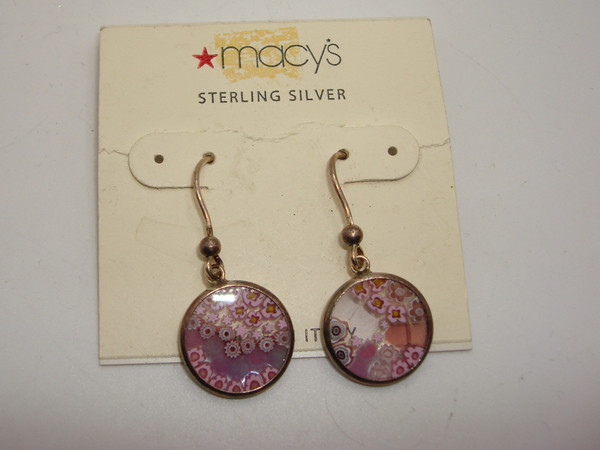 Vintage Millie Fiore Sterling Silver Earrings (ITALY 925) - New Old Stock Macy's