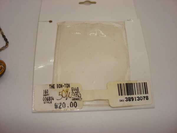 Vintage 1997 Mexico Pressed Flower Pendant Necklace -  Lucite Heart Charm