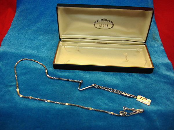Vintage Swank Sterling Silver Watch Chain - 18 Inches, Unused Condition