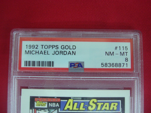 1992 Topps Michael Jordan PSA NM-MT 8 All-Star Gold Basketball Card #115