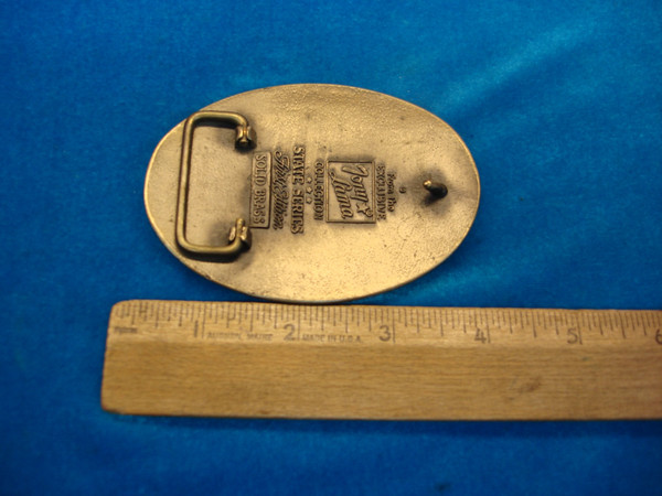 Vintage Tony Lama Delaware State Seal Buckle - Solid Brass, 4 Inch Collectible