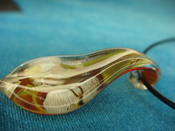 Hand Blown Murano Glass Pendant Necklace - Vibrant & Intricate Design