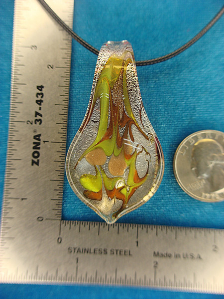 Hand Blown Murano Glass Pendant Necklace - Vibrant & Intricate Design
