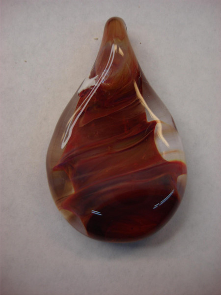 Hand Blown Murano Glass Pendant Necklace - Intricate Design, Adjustable Cord
