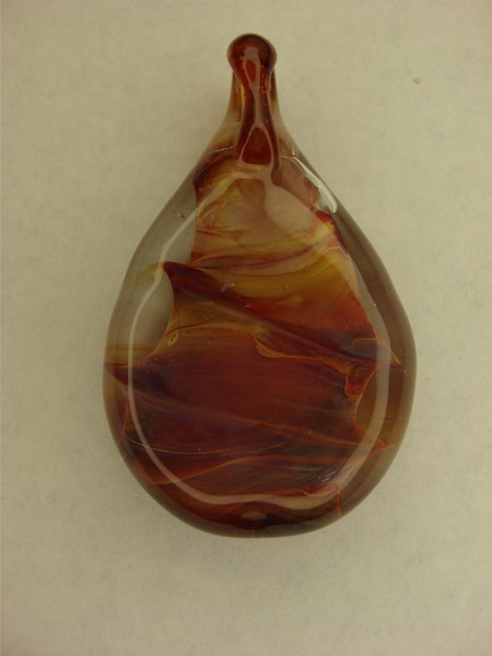 Hand Blown Murano Glass Pendant Necklace - Intricate Design, Adjustable Cord