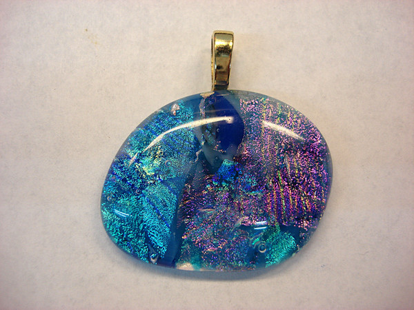 Handmade Murano Glass Pendant Necklace - Vibrant Colors & Adjustable Cord