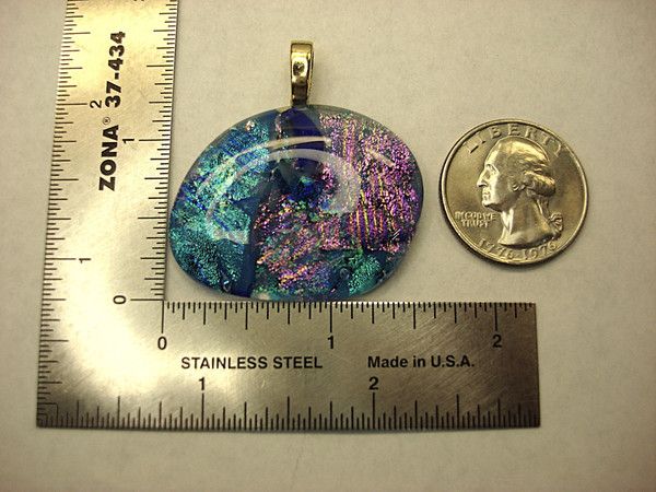 Handmade Murano Glass Pendant Necklace - Vibrant Colors & Adjustable Cord