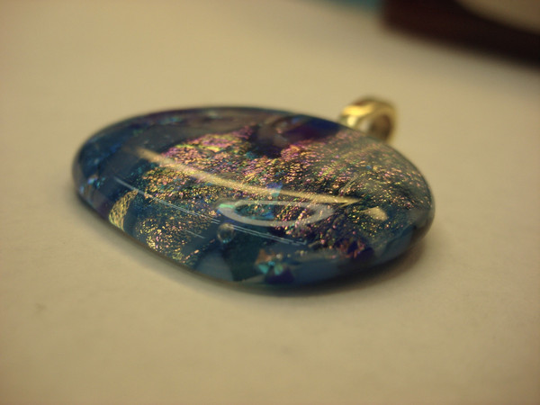 Handmade Murano Glass Pendant Necklace - Vibrant Colors & Adjustable Cord