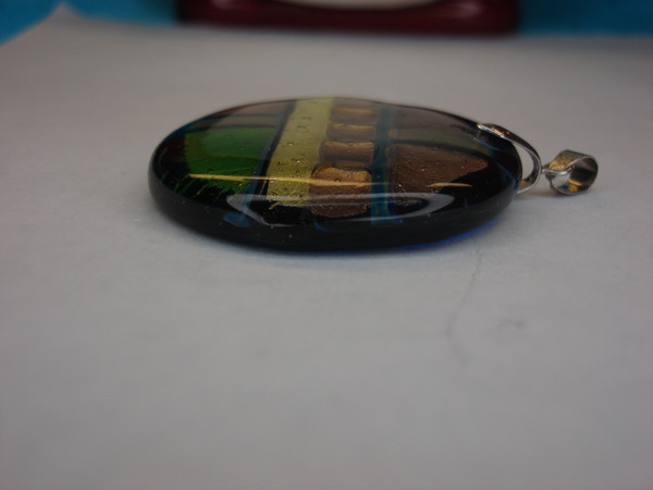 Handmade Murano Glass Pendant Necklace - Unique Handblown Art & Adjustable Cord