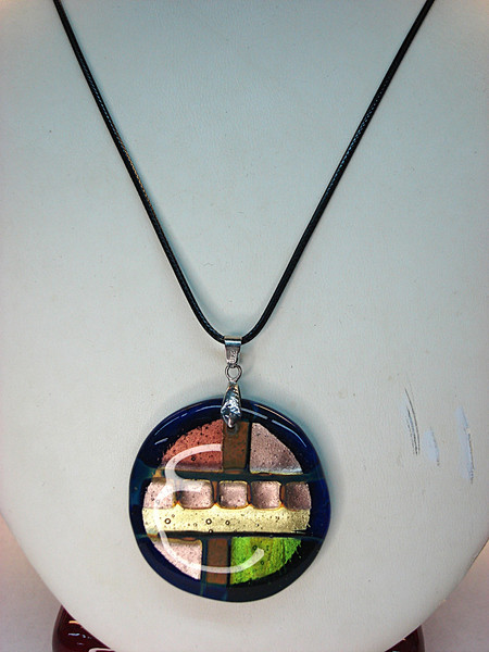 Handmade Murano Glass Pendant Necklace - Unique Handblown Art & Adjustable Cord