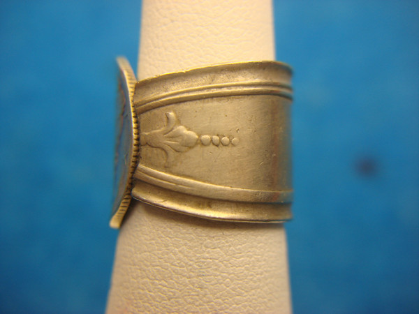 Vintage 1923 Mercury Dime Spoon Ring - Sterling Silver, Size 5.5