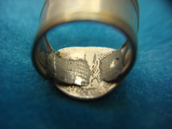 Vintage 1923 Mercury Dime Spoon Ring - Sterling Silver, Size 5.5