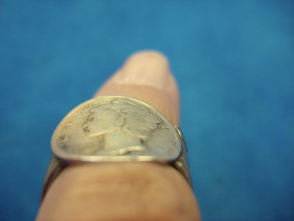 Vintage 1923 Mercury Dime Spoon Ring - Sterling Silver, Size 5.5