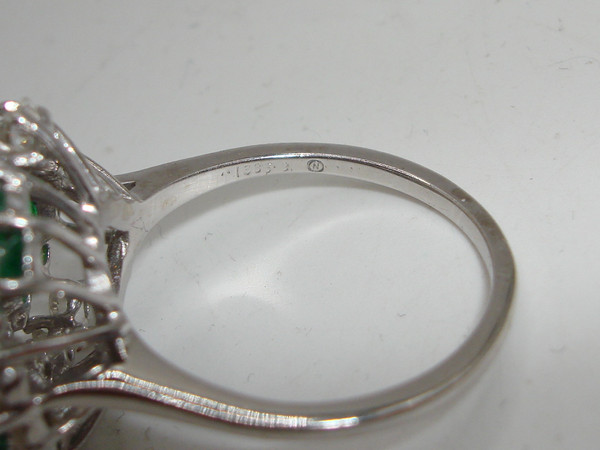 Vintage Inspired 14K Gold Diamond & Emerald Ring (2+ CTW) Appraisal $5580