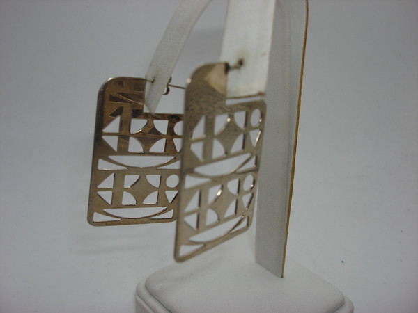 Vintage Charles Rennie Mackintosh Sterling Silver Geometric Earrings - Rare Find