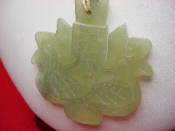 Vintage Green Quartz Chicken Necklace | Boho Style with Glass Beads