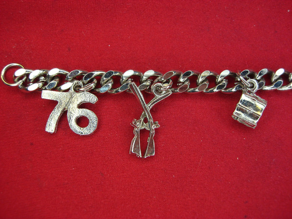 Vintage 1976 U.S. Bicentennial Charm Bracelet - Silver Tone Metal, 7 Inch