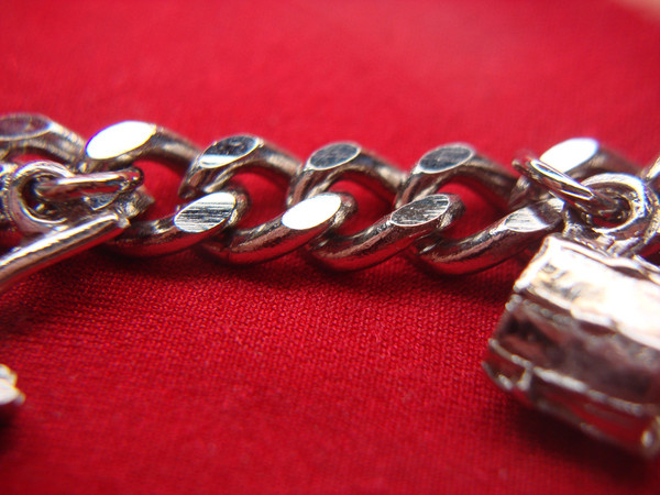 Vintage 1976 U.S. Bicentennial Charm Bracelet - Silver Tone Metal, 7 Inch