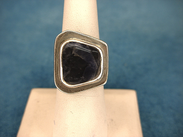 Vintage Mexican Sterling Silver Tanzanite Ring Size 6.25 - 9.6g