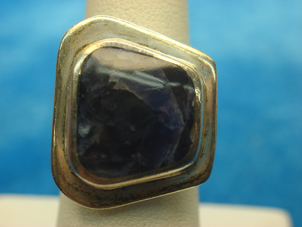 Vintage Mexican Sterling Silver Tanzanite Ring Size 6.25 - 9.6g