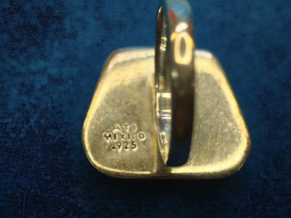 Vintage Mexican Sterling Silver Tanzanite Ring Size 6.25 - 9.6g