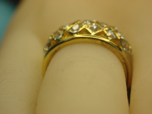 Sterling Silver Filigree Ring with Gold Vermeil Accents - Size 6 3/4