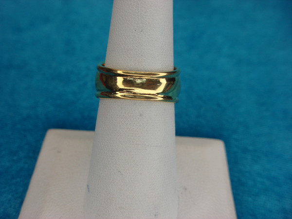 Sterling Silver Filigree Ring with Gold Vermeil Accents - Size 6 3/4