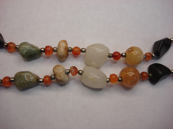28 Inch Natural Stone Necklace - Variety of Shapes & Sizes