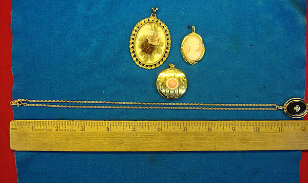 Vintage Estate Necklace & Pendant Lot of 4 - Unique, Old Jewelry Pieces