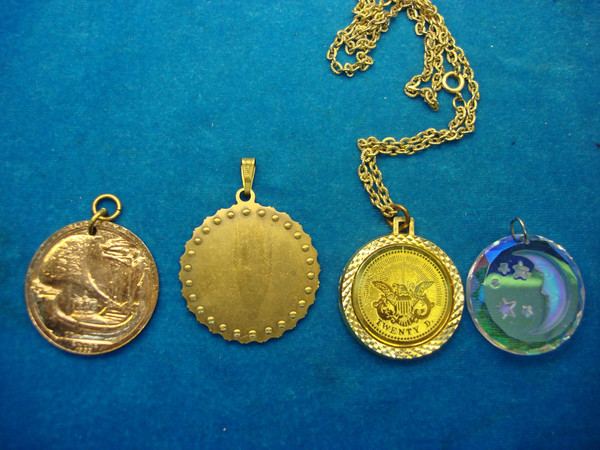 Vintage Estate Necklace & Pendant Lot of 4 - Unique Old Jewelry Pieces