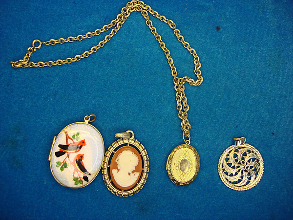 Vintage Estate Necklace & Pendant Lot of 4 - Unique Retro Jewelry Finds