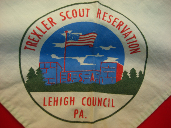 Vintage Boy Scouts of America Trexler Reservation Uniform Lot (1960s-70s) - Neckerchiefs, Patches & Slide