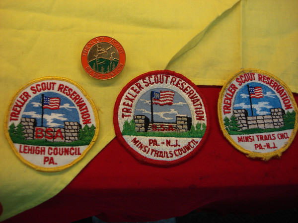 Vintage Boy Scouts of America Trexler Reservation Uniform Lot (1960s-70s) - Neckerchiefs, Patches & Slide