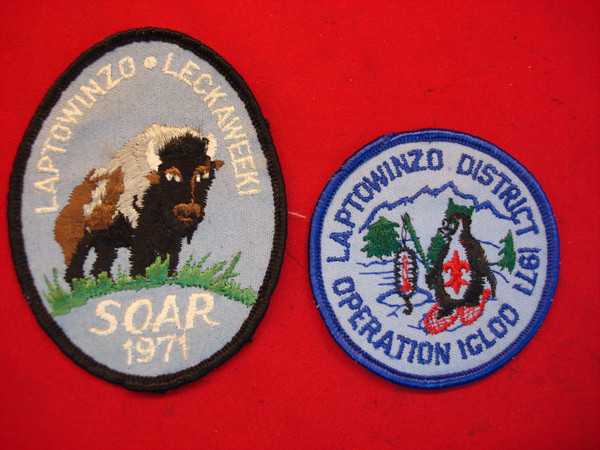 Vintage Boy Scout Patches: Laptowinzo District Lehigh 1960s-70s - Camporee, Operation Igloo & Soar