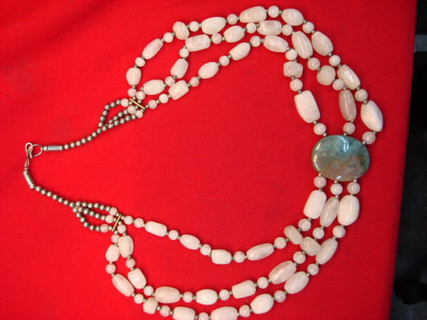 Vintage Natural Quartz Necklace - Dynamic Design, 23 Inches (234g)