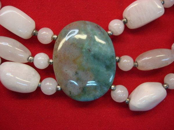 Vintage Natural Quartz Necklace - Dynamic Design, 23 Inches (234g)