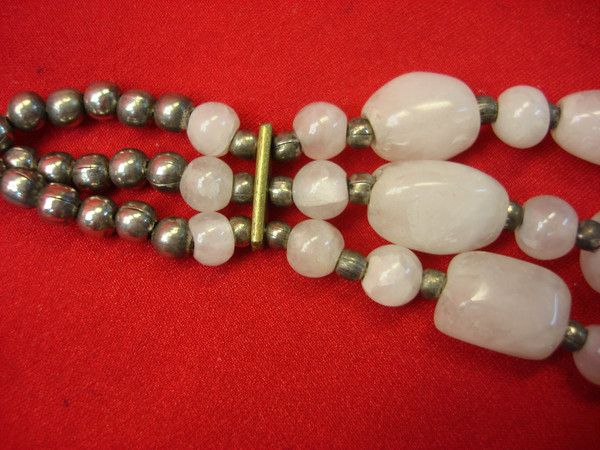 Vintage Natural Quartz Necklace - Dynamic Design, 23 Inches (234g)
