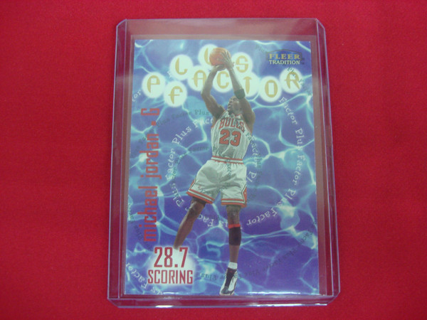 1998-99 Fleer Tradition Plus Factor Michael Jordan #142 Chicago Bulls Basketball Card