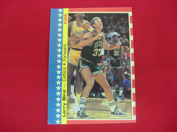 Vintage 1987-88 Fleer Larry Bird Celtics Insert Sticker Card #4 - PSA Graded (Condition Details In Photos)