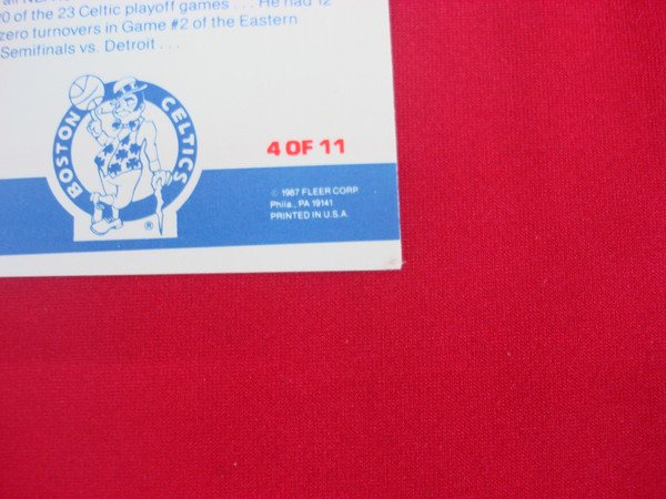 Vintage 1987-88 Fleer Larry Bird Celtics Insert Sticker Card #4 - PSA Graded (Condition Details In Photos)