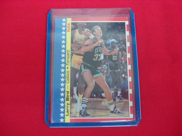 Vintage 1987-88 Fleer Larry Bird Celtics Insert Sticker Card #4 - PSA Graded (Condition Details In Photos)
